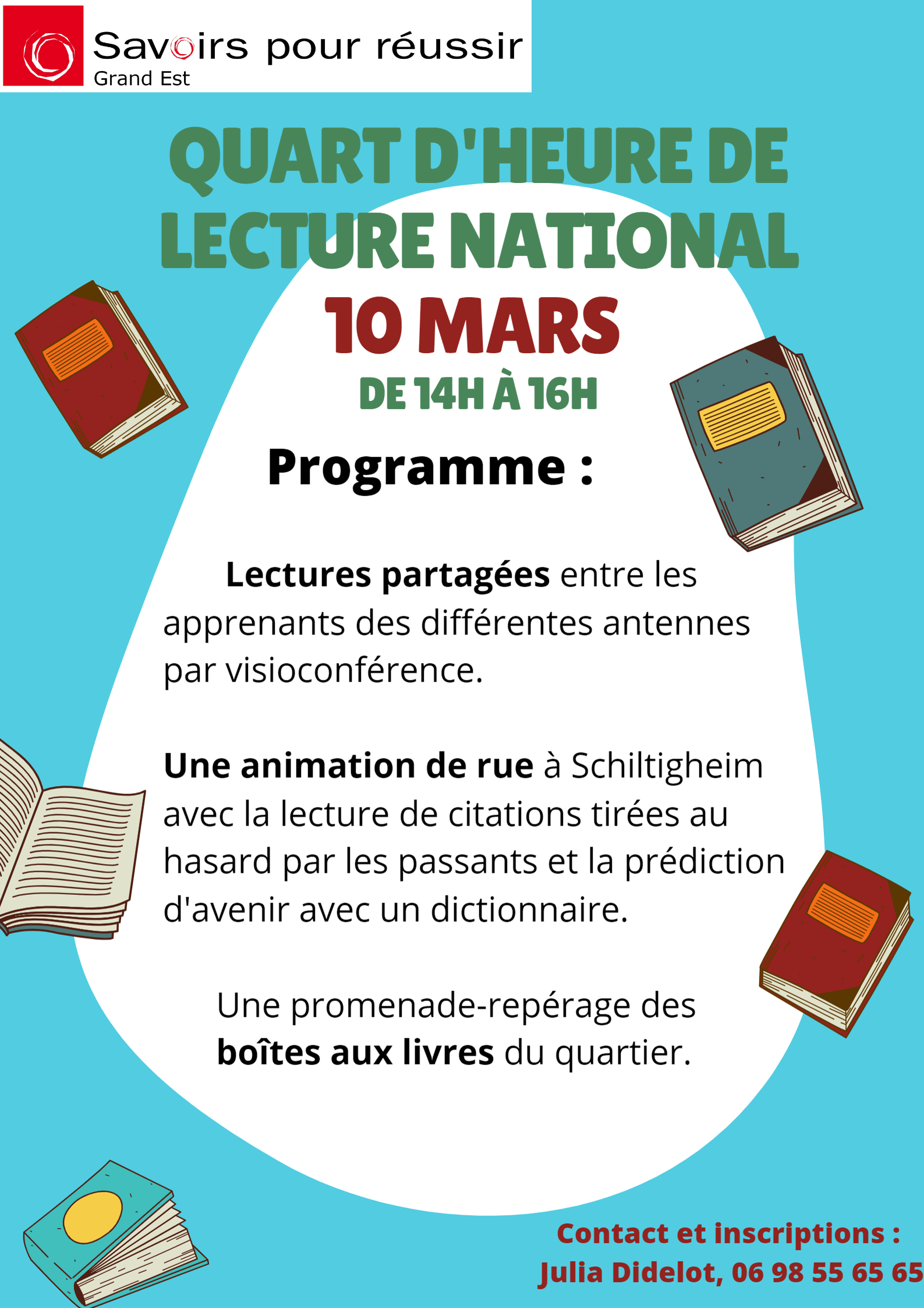 Lire la suite à propos de l’article Le quart d’heure de lecture national